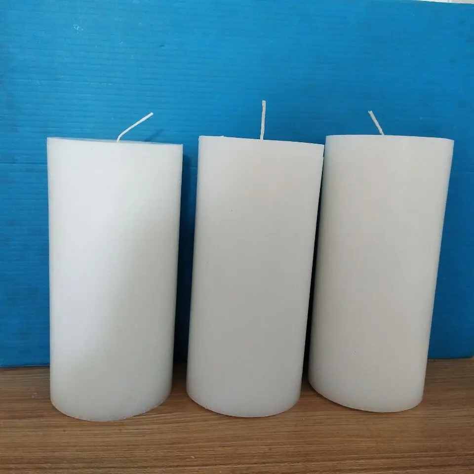 Paraffin Wax Pillar White Candles