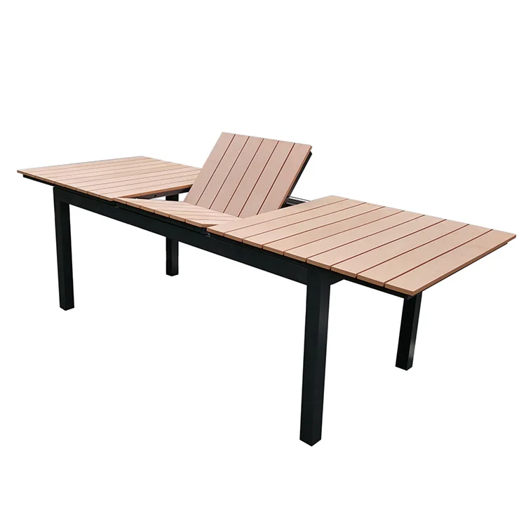 Uplion extension outdoor furniture plastic wood table