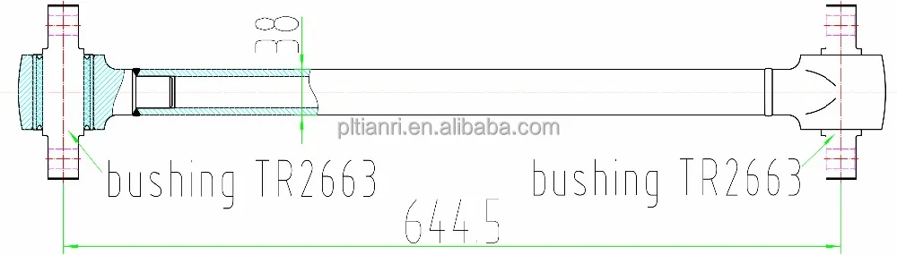 
polyurethane control arm torque rod replaces TMR533 rod 