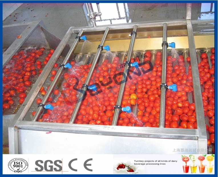 3000kg tomato paste and sauce processing line with evaporator filled with aseptic big drum