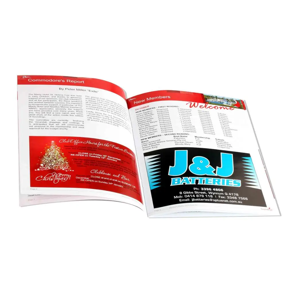 Advertising low cost stapled paper printing booklets