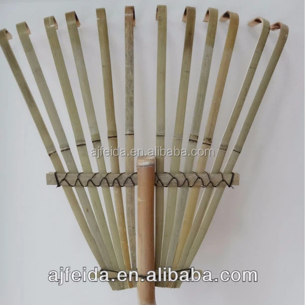 Raw bamboo rake