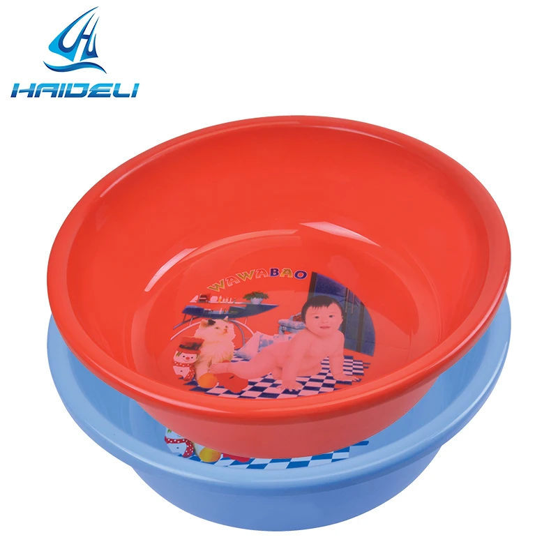 Bathroom &Kitchen Colorful Round Plastic Basin for Wash Face