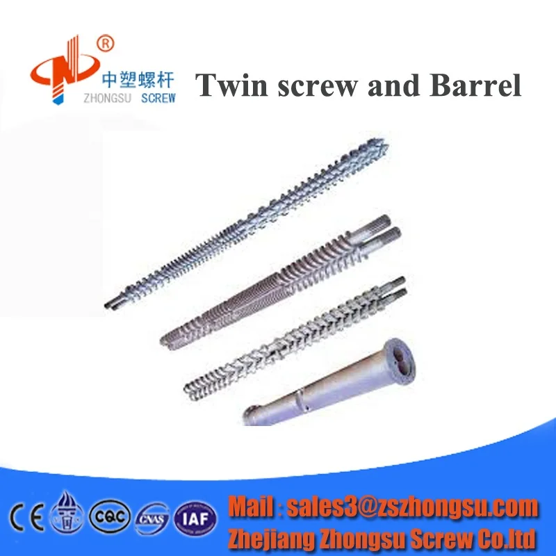 single 38CrMoAlA/ bimetallic single extruder screw  barrel micro extruder screw barrel for machines plastic