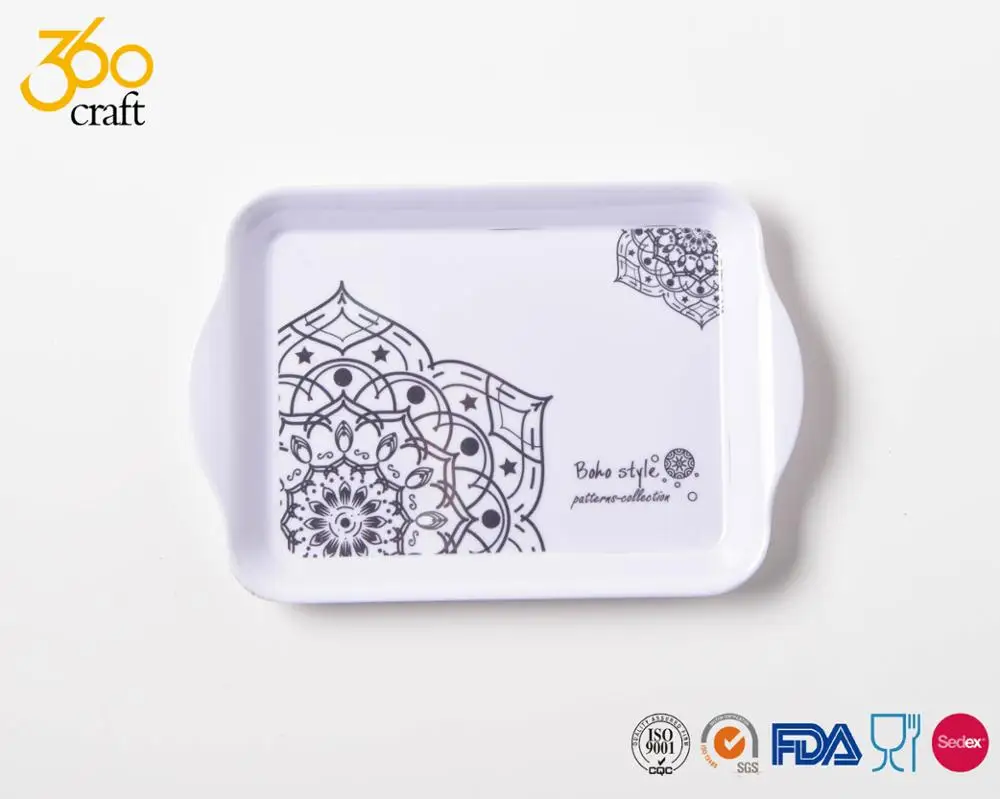 Меламина поднос цветы гибискуса Джилл Walker 31 см большой круглый Италия новый