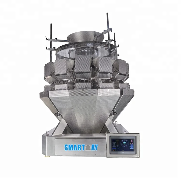 Ip65 waterproof food grade mix salad packaging machine with multihead weigher