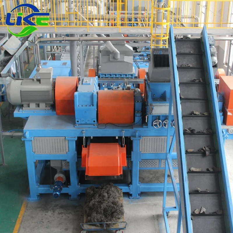 
Used tyre rubber powder price tire shredder recycling line 