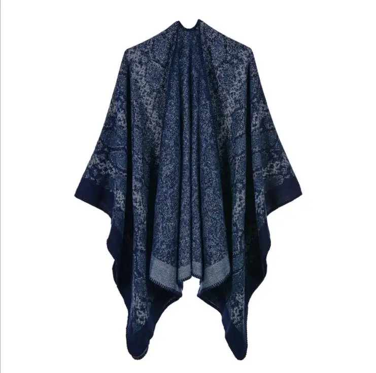 Женское двустороннее кашемировое одеяло, шаль оптом, персонализированное малайзийское пончо, шаль, накидка