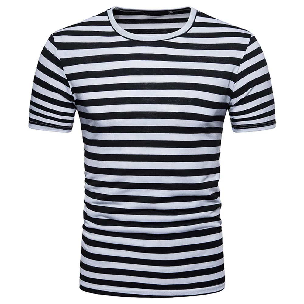 
hot sale custom wholesale blank red and black striped t shirt mens 