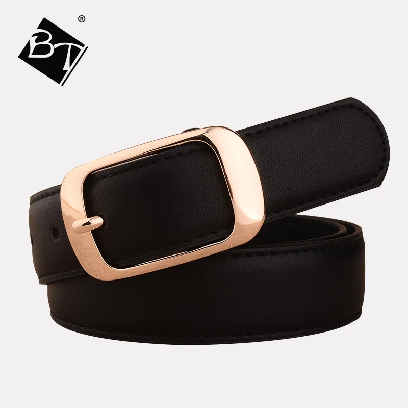 2017 yellow color women PU embroidery belts