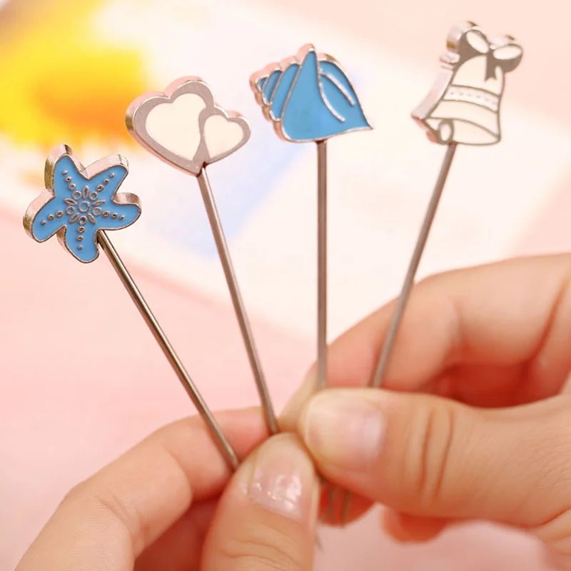 
YiJia 4pcs/set sea shell shape stainless steel cake dessert fruits picks fork 