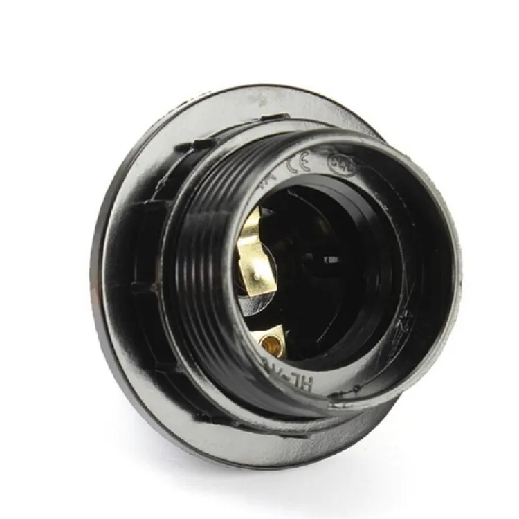 
Black Bakelite Self-locking Cap Lighting screw Base socket E27 Lamp Holder 