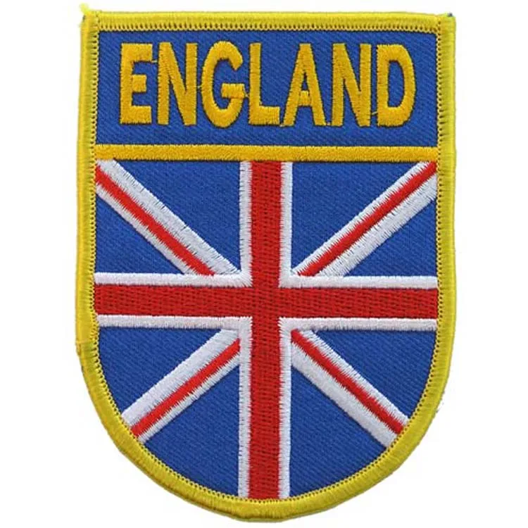 England flag patch with merrow border and heat seal backing