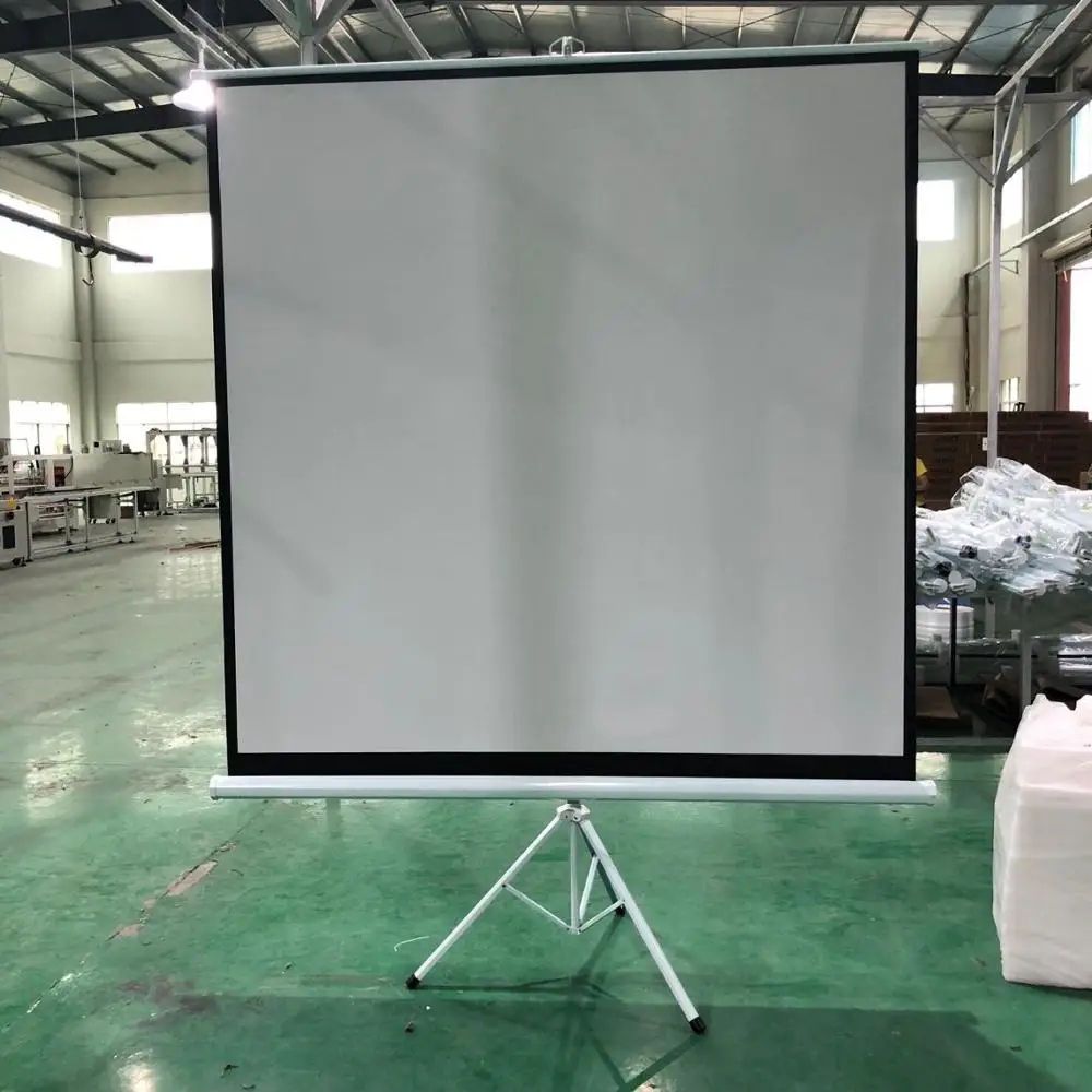 Telon projection screen 72'/84'/96'/100',1:1 /4:3 format indoor/ outdoor tripod screen,HD matte white projector screen