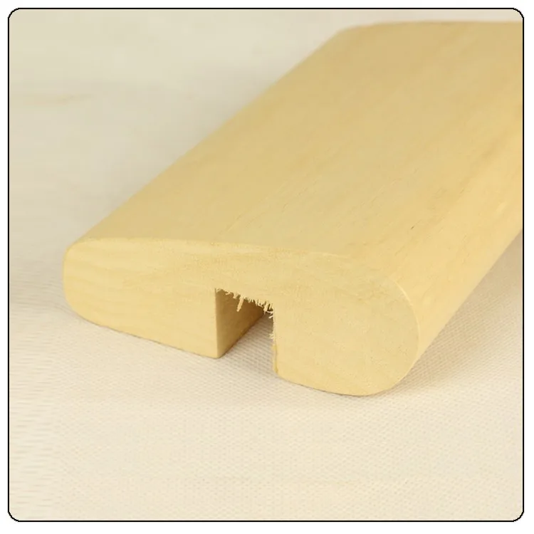 Exterior Wooden Handrails Stairs of Forge Decorative Solid and Composited Round Wooden Timber Handrail for Interior Stairs