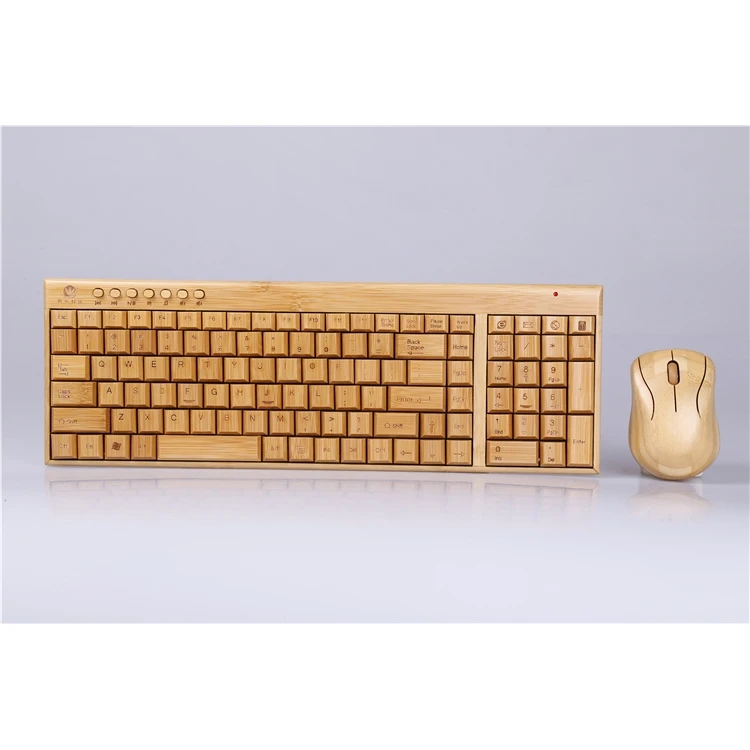 Best choose wireless USB mouse and keyboard hand made bamboo mouse and keyboard