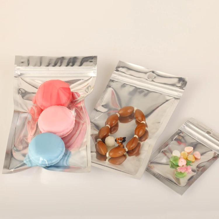 Plastic Custom Print Logo Pack Jewelry Ziplock Reclosable Plastic Poly Clear Zipper Bags