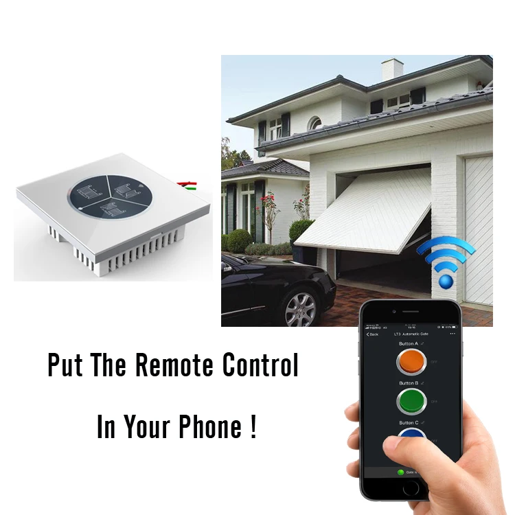 Smart WiFi Remote Control for Garage Door Open/Close Support Custom App