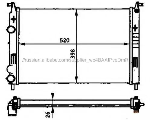 Качественный авто- радиатор с низкой ценой для FIAT PALIO 1.0 i 8V 
