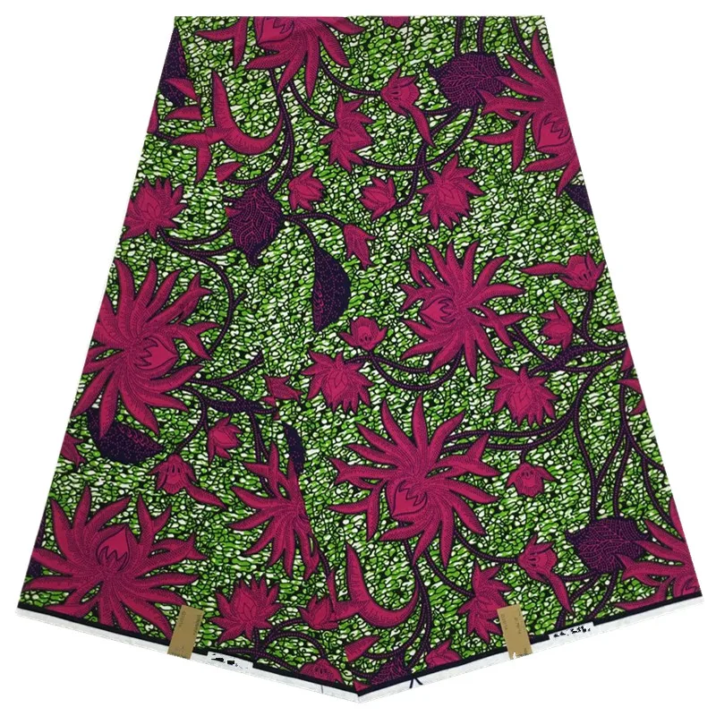 
2018 New Arrival Fashion Design African Wax Lace Fabric Embroidered High Quality Wax Guipure Lace Fabric For Women Dress 