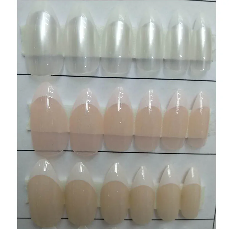 Simply french design stiletto nails tips clear lady fashion acrylic nails