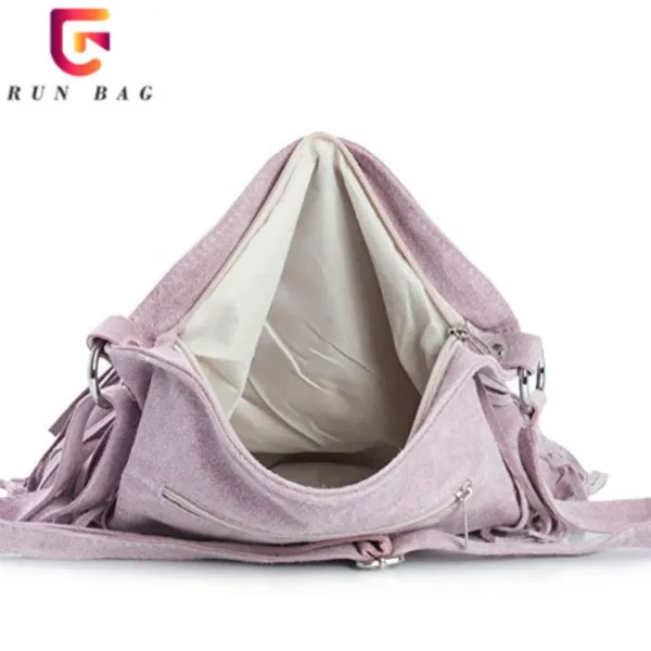 Suede Leather Women Bag Tassel Fringe Bag Hobo Bag