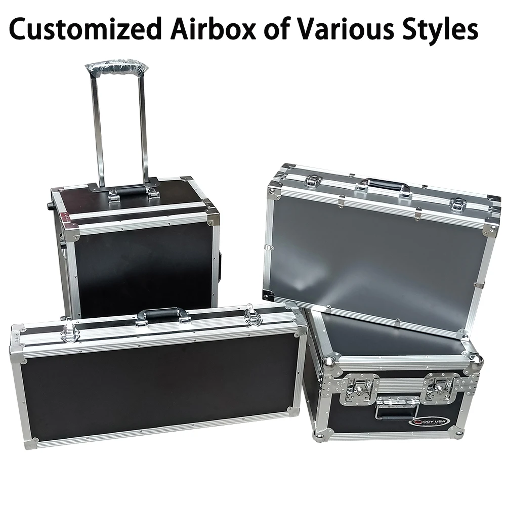 OEM guangzhou custom High quality black Rectangle  aluminum flight case dj cheap aluminum tool box flight case