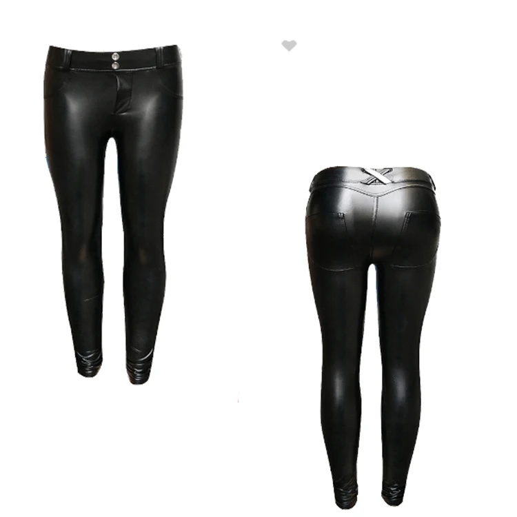 Wholesale PU Pant Wet Look Zip Tight Latest Men Formal Pant Design Leather Pants Women