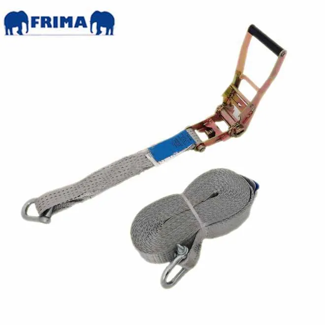 2500daN/5Ton/10m/50mm Heavy Duty Polyester  tie down strap  lashing belt with Commerical D Shackle