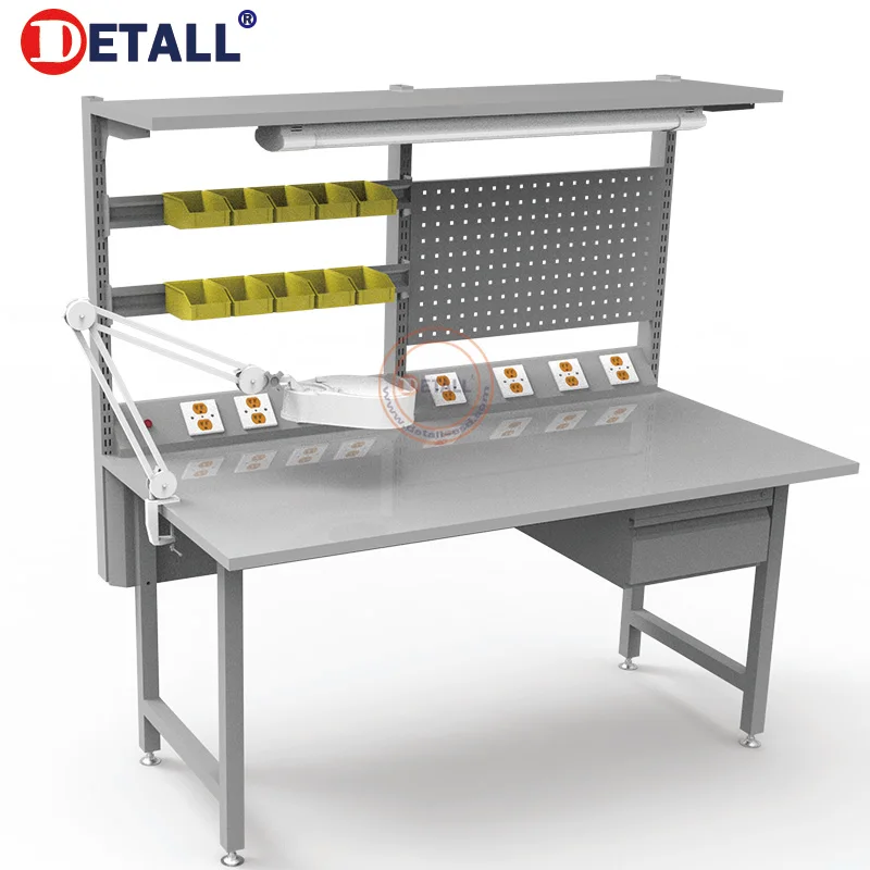 Detall adjustable height electronics esd desk standing anti static workstations