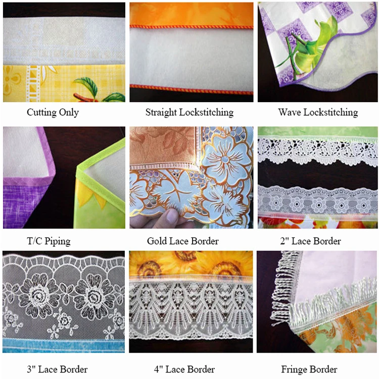 PVC china handmade tablecloth embroidery factory, handmade turkey tablecloth