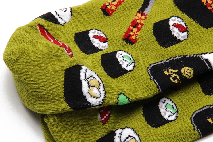 Womens Novelty Crazy Crew Socks Funny Colorful Food Socks Sushi Socks