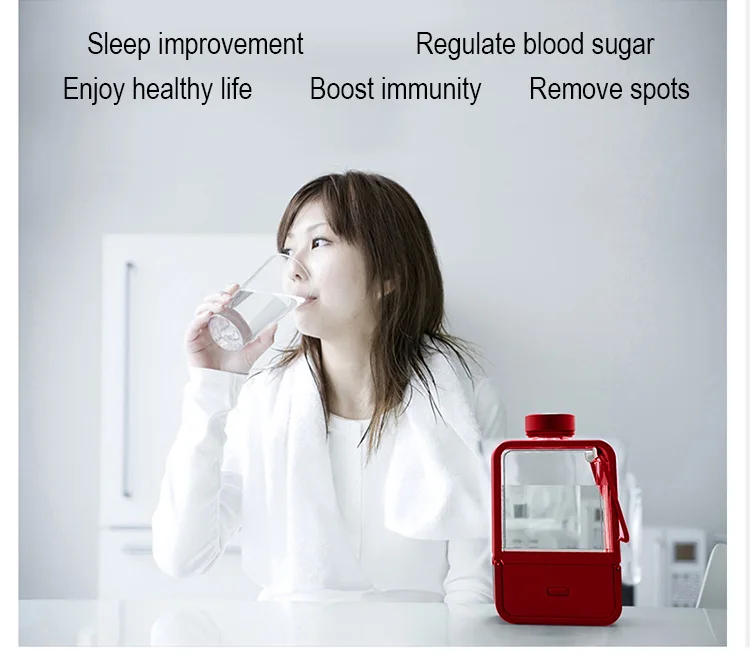 Highest Hydrogen Content Platinum Titanium Electrode Hydrogen Rich Water Bottle