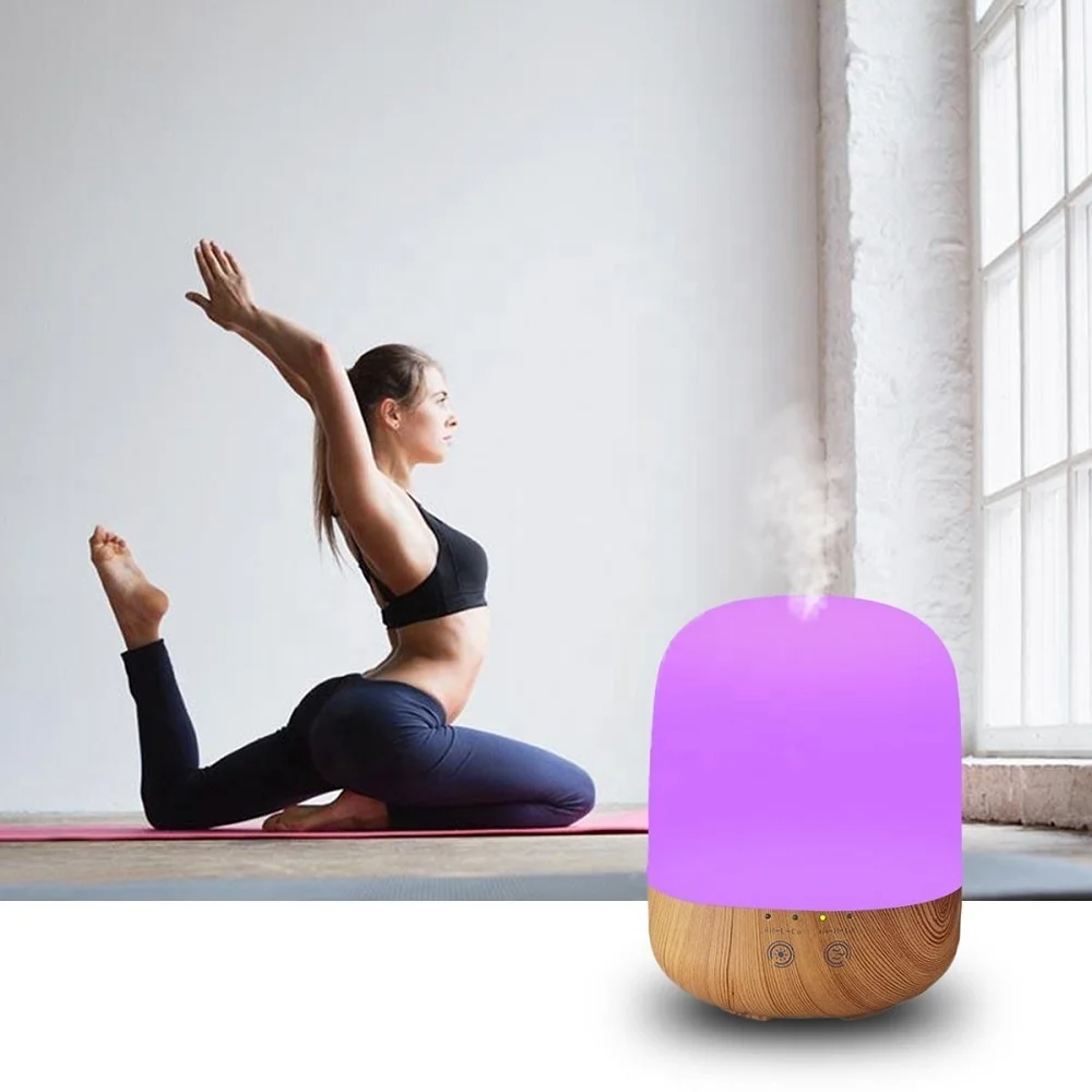 White color electric aroma oil diffuser with led light touch screen button  300ML Ultrasonic Air Humidifier