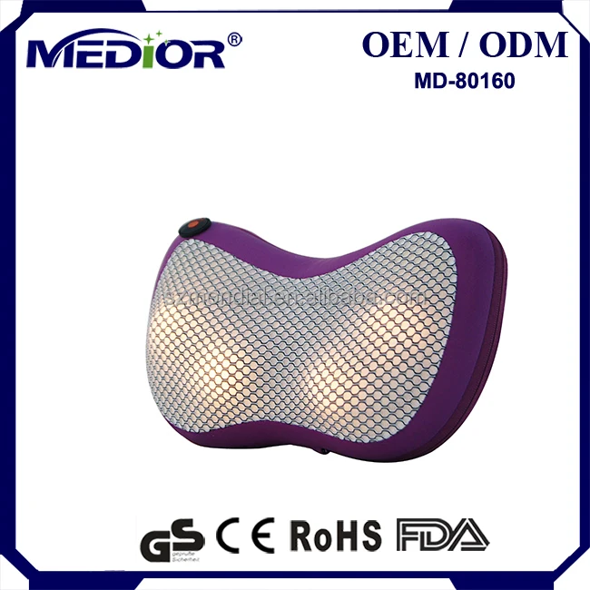 Hot sale of electronic massage products Electric neck  vibrating Shiatsu  Back Massage Pillow With Heat