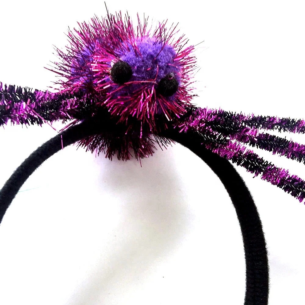 
New Design Halloween spider headband /Party Accessories purple spider hairband halloween 