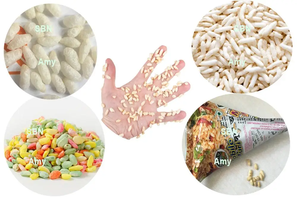 Automatic industrial puff rice machine