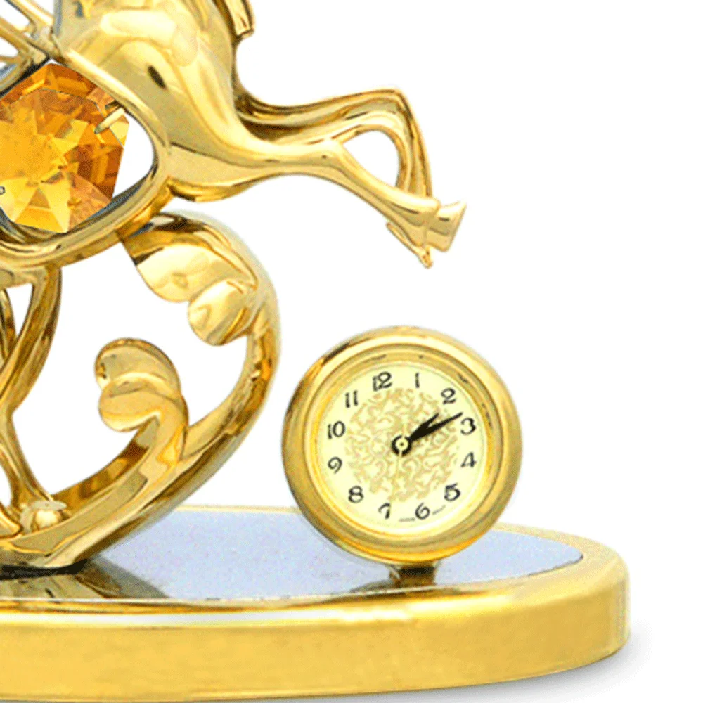 High Quality Exquisite Gold Plated Metal Clock