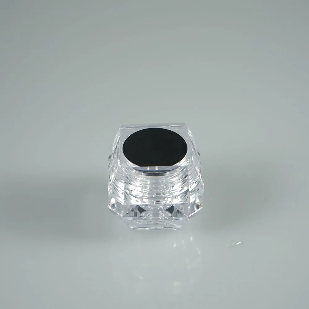 
Transparent diamond 3g plastic mini cosmetic packaging / blush jar / nail gel container 