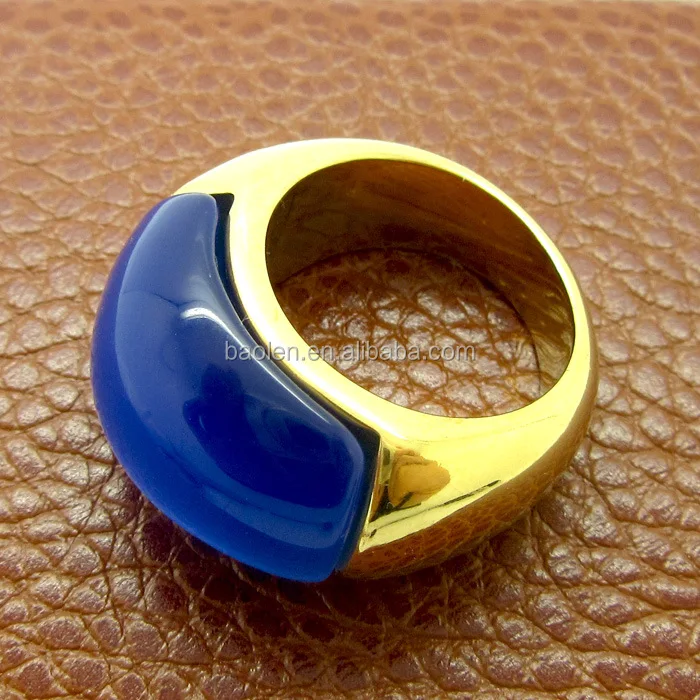 New  Gemstone Opal Statement Party Not Allergic Finger Rings Stone Crystal Jewelry AnEis do sexo feminino