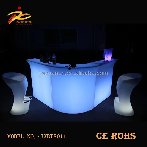 
Corner plastic color changing portable led bar counter/corner led counter table from China 