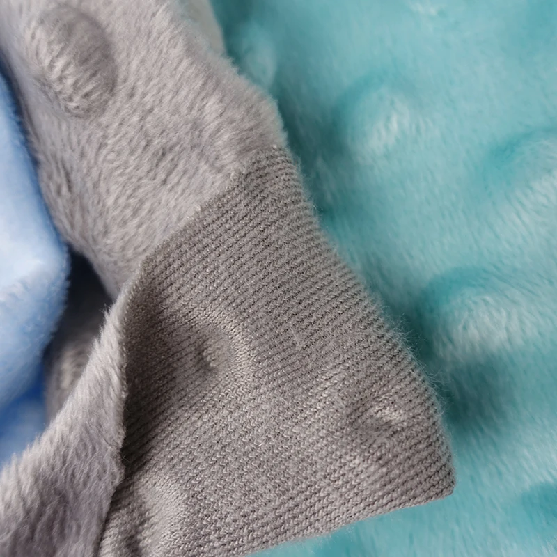 100% polyester knitted super soft hand feeling colorful minky dot fabric