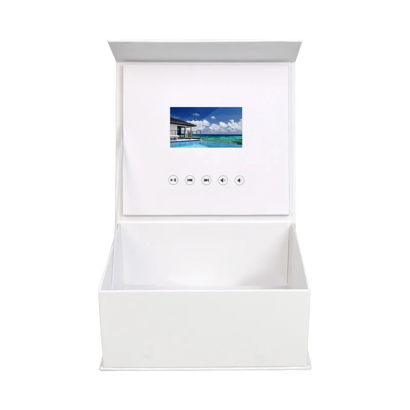 2019 Hot Customized Packaging Cosmetic Skin Care Products Video Brochure AutoPlay LCD Screen Gift Boxes