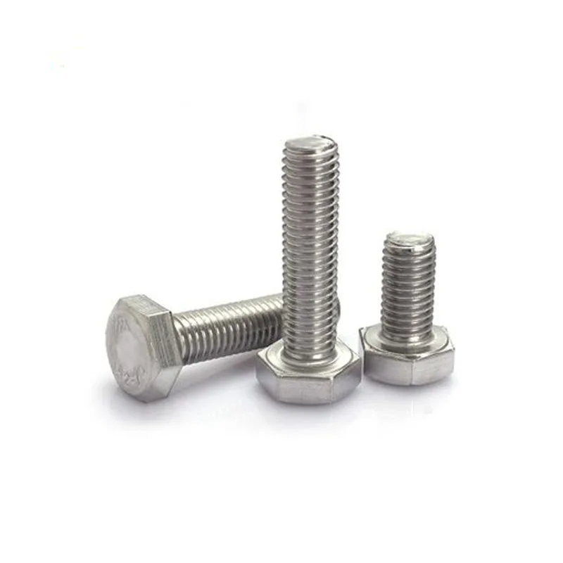 M6 M10 M22 m45 m60  A2-70 hex head bolt Stainless Steel SS304 Hex Bolt DIN931 hex bolt weight