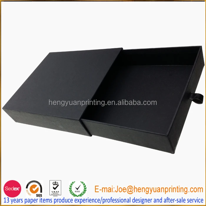 China supplier customized paper slide open box/slide box packaging