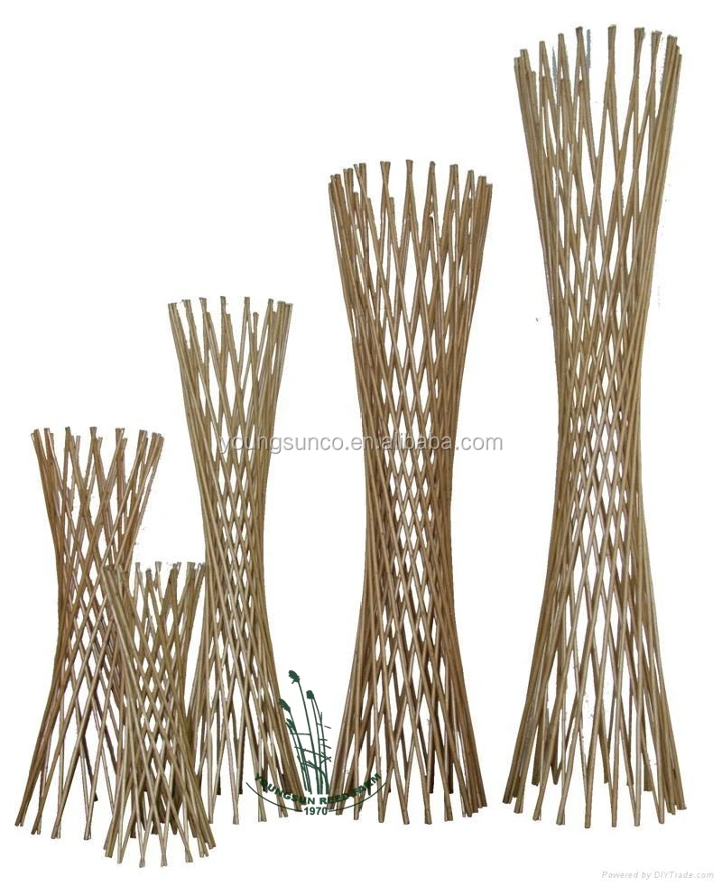 
garden flower shelf willow obelisk 
