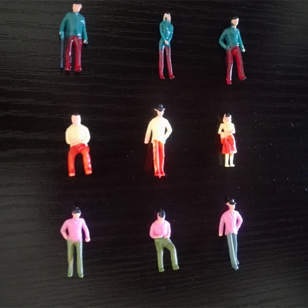 1:75 1:100 1:150 1:200 1:300 scales miniature color painted model human figures for architecture model and train model