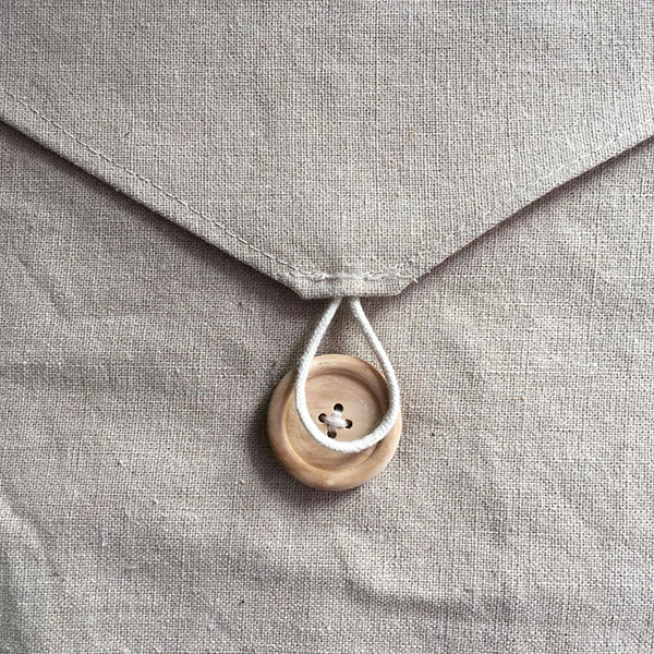 Customized Jute Burlap envelop bag hemp bag  with printing logo