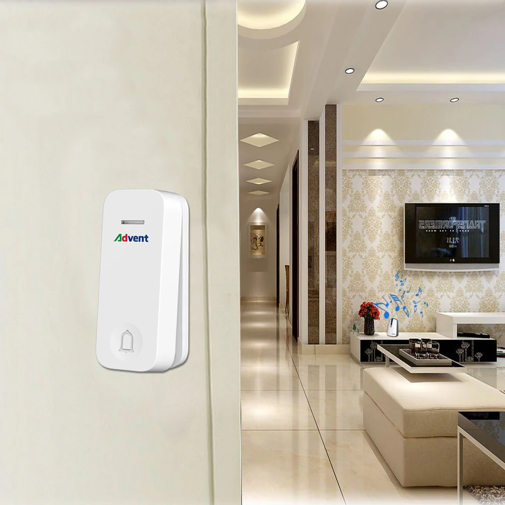 Беспроводной дверной звонок на батарейках с большим радиусом действия 150 м, водонепроницаемый автономный дверной Звонок