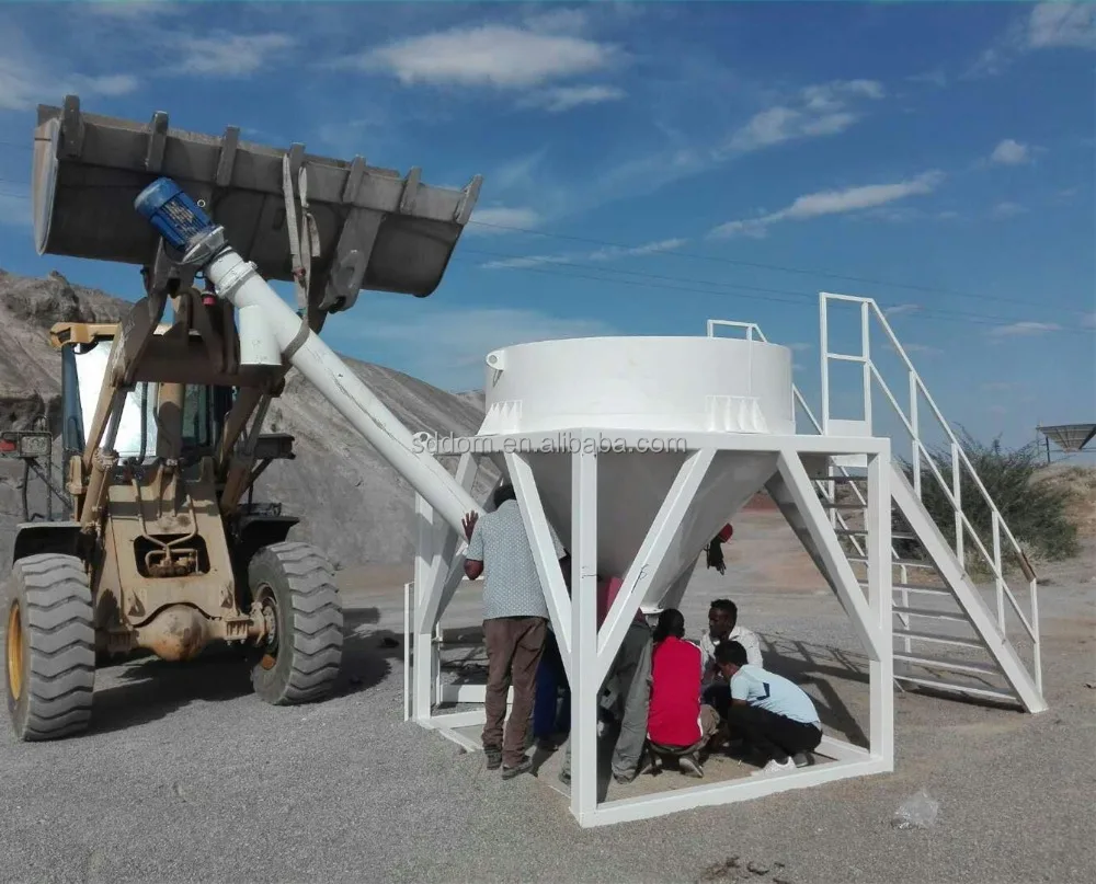 factory customize 1-3m3 cement silo big bag type mini silo for bag cement tonner bag transfer with screw conveyor
